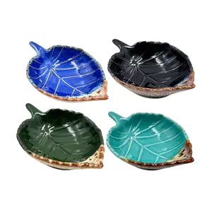 Ceramic Leaf Trinket Dish - Assorted