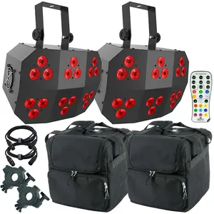 (2) Chauvet DJ Wash FX 2 Multi-Purpose Effect Lights with Infrared Remote Control & Carry Bags Package