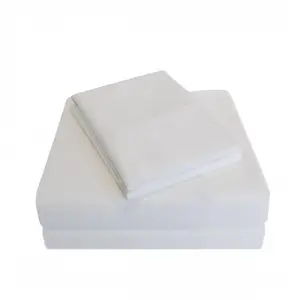 Luxor Treasures  300 Full Sheet Set- Percale Solid Patterned - White