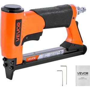VEVOR Pneumatic Staple Gun, 20 Gauge Long - Nose Upholstery Stapler for 50 Series Fine Wire Staples 1/2 - inch Crown 1/4 - 5/8 Length, Max 110PCS Loading Air Staple Gun for Upholstering, Woodworking, DIYVEVOR Super Brand Day