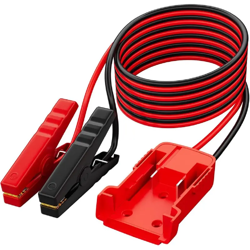 Milwaukee M18 Jumper Cables & M12 Battery Adapter Combo Kit - 1 Kit Portable Battery Jumper Starter with 6ft Cables, Camping Gear for Mini Cars, Lawn Mowers, Fishing Boats