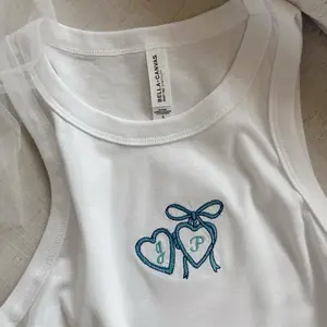 custom embroidered bride tank + set