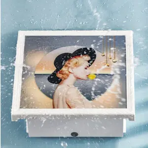 1pc Waterproof Storage Box, Foldable Wall Art Clothing Storage Box For Bathrooms, Non-perforated Wall-mounted Storage Cabinet, Bathroom Accessories, Household Space Saving Storage Organizer