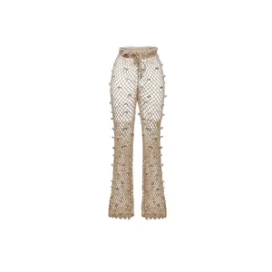 Metallic Handmade Crochet Pants
