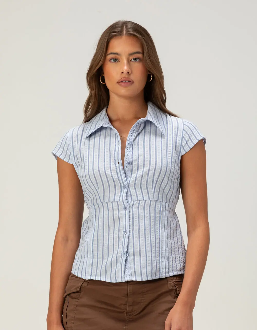 RSQ Womens Button Up Shirt