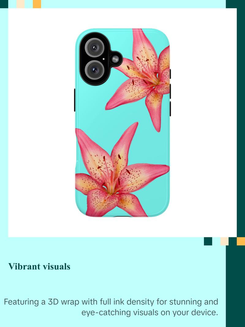 Premium Tiger Lily Flower Phone Case, Shockproof & Protective, High-Color, Available for Different Phones