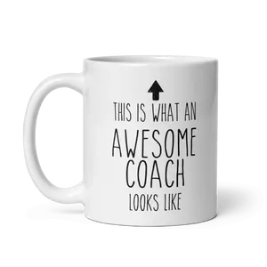Awesome Coach Looks Like Mug Birthday Gifts for Coachs, Appreciation Gifts for Coachs, Inspirational Mug Gift for Soccer Coach Tennis Player Sports Coach Tennis Lovers Athletes