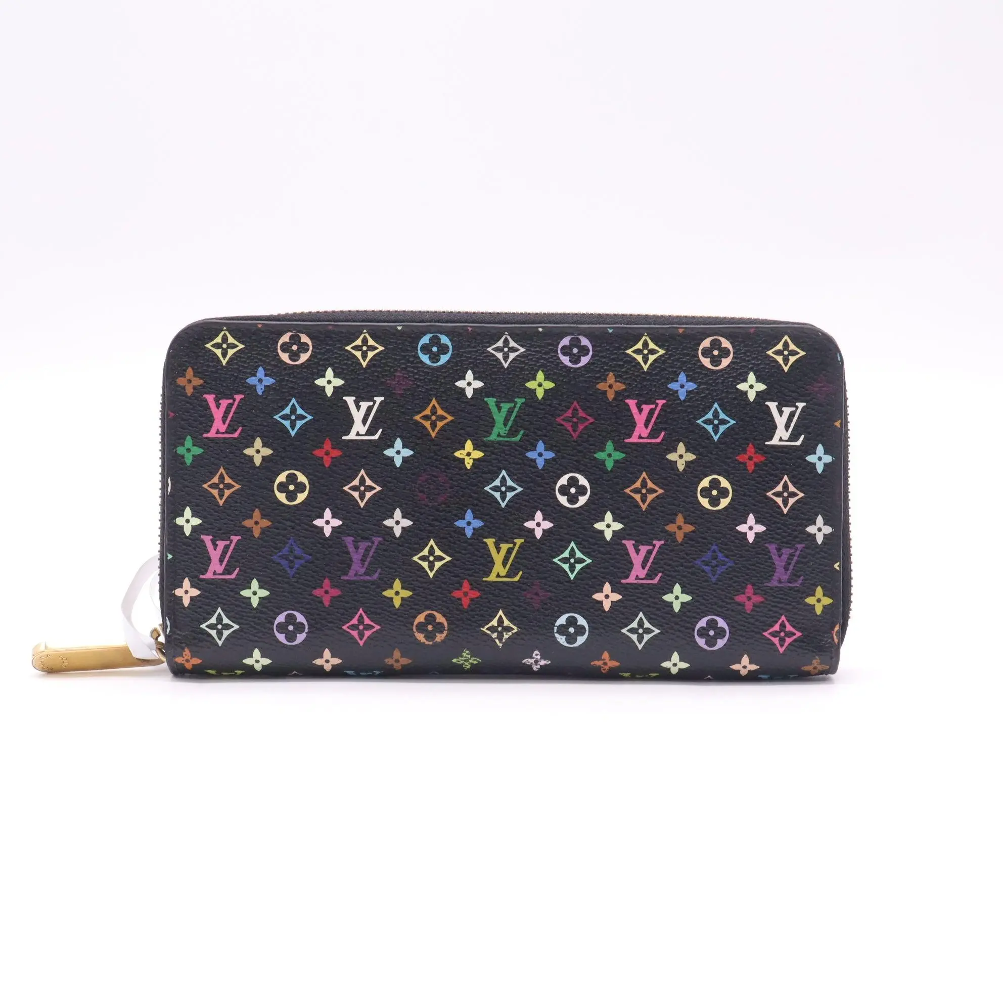 Pre-owned Louis Vuitton Canvas Small leather goods LV X TM Monogram Multicolor Clemence Wallet Black W22477