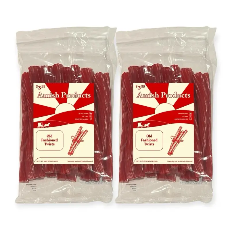 Licorice 2 pack - 7 Delicious Flavors - Amish Products - 16oz Bags