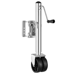 Trailer Jack with Wheel,  1500 lbs Load Capacity, Heavy Duty Swivel Boat Trailer Jack with PP Single Wheel & Ergonomic Handle, 12-inch Lift, Fit for RVs, Boats, Horse Trailers, Utility Trailers