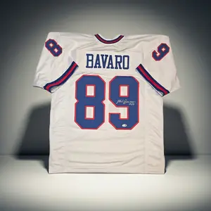 Mark Bavaro New York Giants Autographed Custom Football Jersey JSA Witnessed (XL)