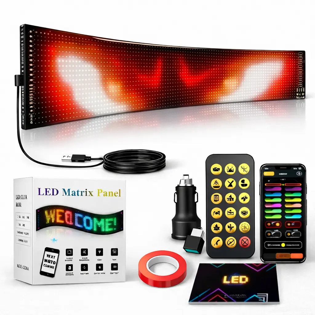 Commercial Waterproof Programmable Flexible Colorful LED Business Storefront Sign - Customizable Editable Message Board, App-Controlled Colorful LED Lights, Remote-Operated Lighting Decoration for Shop Window, Customizable Led Lights