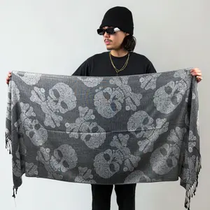 Skull Rave Pashmina Scarf
