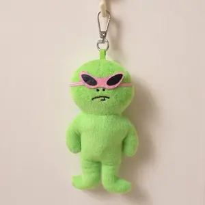 10cm New Simulation Funny Alien Backpack Pendant Filled Plush Toy Handmade Cartoon Anime Cute Gift for Friends Fun Doll
