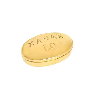 Jonathan Adler Xanax Brass Pill Box in Polished Brass