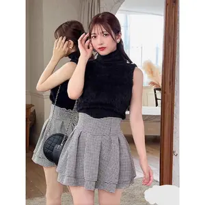 2025 Y2k Aesthetic Sweet Mini Cake Skirts Womens Fairy Pleated High Waist Faldas Gothic JK Zipper Streetwear Grunge Faldas Skirt