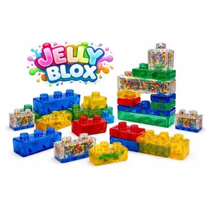 Mother Day Gift For kids Jelly Blox Creative Kit | Includes 20 Blocks | Toddler & Preschool Building Blocks Kids Can Squeeze, Stretch, Squish | MESH ACCREDITED | Safety Tested & Ouch-Free | Sensory Play Toy Ages 2+