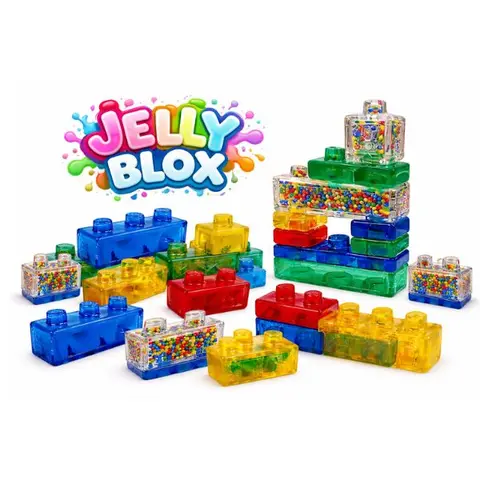 Christmas Gift Jelly Blox Creative Kit | Includes 20 Blocks | Toddler & Preschool Building Blocks Kids Can Squeeze, Stretch, Squish | MESH ACCREDITED | Safety Tested & Ouch-Free | Sensory Play Toy Ages 2+