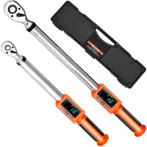 VEVOR Digital Torque Wrench Set 2 Pieces 1/2 3/8 Inch Drive 72-Tooth Electronic LED