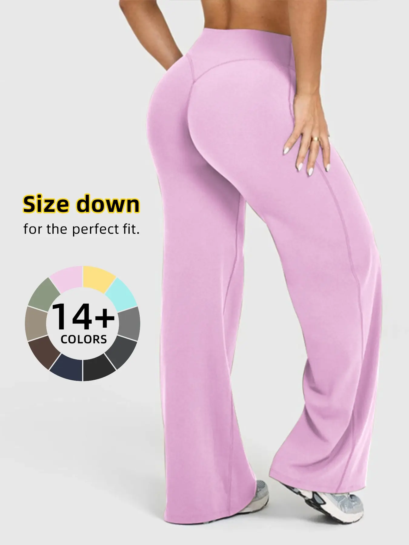 Women's Solid Color Sporty Yoga Pants, Comfortable Casual Bottoms, Ideal for Fitness and Daily Wear, Soft and Breathable Material