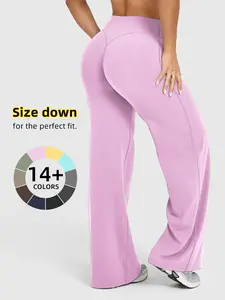 Women's Solid Color Sporty Yoga Pants, Breathable Leggings, Comfortable Casual Bottoms, Ideal for Fitness and Daily Wear, Soft and Breathable Material