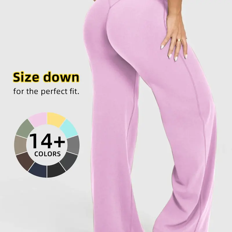 Women's Solid Color Sporty Yoga Pants, Comfy Yoga Pants, Comfortable Casual Bottoms, Ideal for Fitness and Daily Wear, Soft and Breathable Material