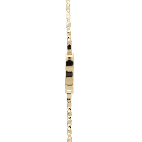 6 In Gold Plated Letter Link Bracelet - Unisex Cute Bracelets for Babies and Toddlers, Personalizable via Note/Message with Name, Premium Glow Costume Jewelry