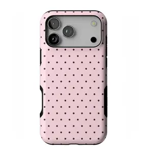 Casely Soft Pink Dot iPhone Case MagSafe for iPhone 11–17 Pro Max Cover