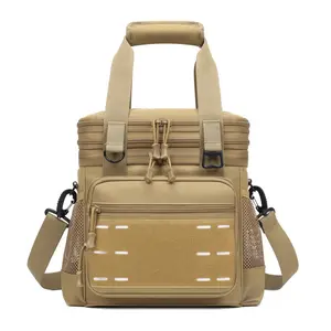 CragWolf Pro Lunch Box Cooler Bag - Tactical Insulated Lunchbox for Men - Large  Expandable Lunch Pail for Adults Work Outdoor Shifts Trips Black , office outdoor picnic trip, lunch cooler bag , leak proof cooler backpack Travel Essentials,camping tote