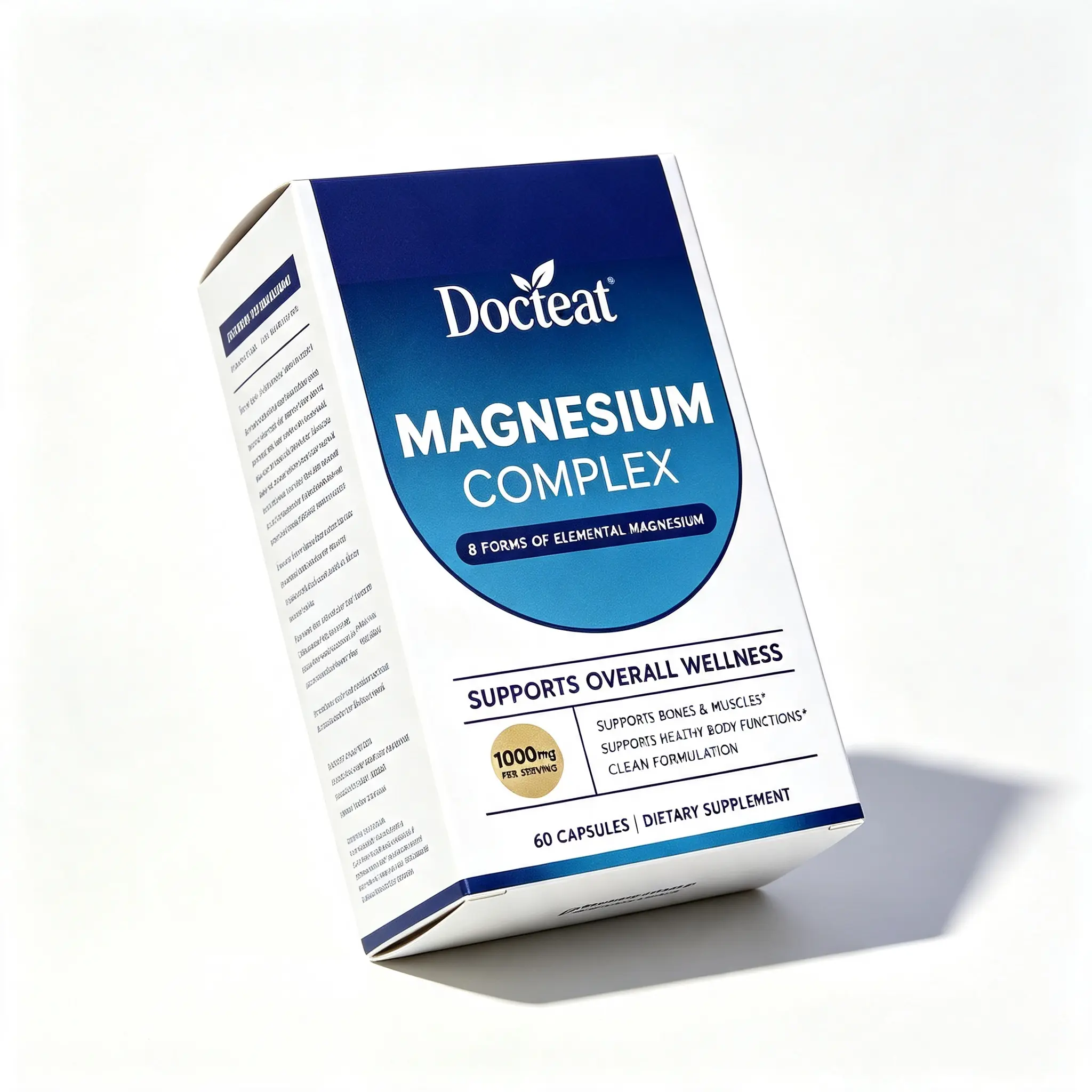 Complex magnesium capsules supplement, easily absorbed, 90 capsules,