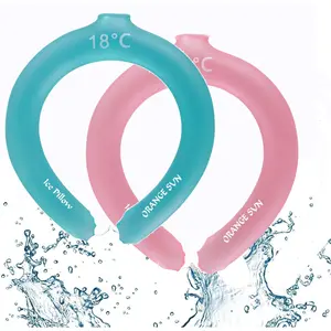 2 Pcs Ice Ring Neck Cooler Neck Cooling Tube Neck Coolers for Hot Weather Neck Cooling Wraps Neck Coolers for Extremely Hot Weather (Blue + Pink) Pack Blue+Pink