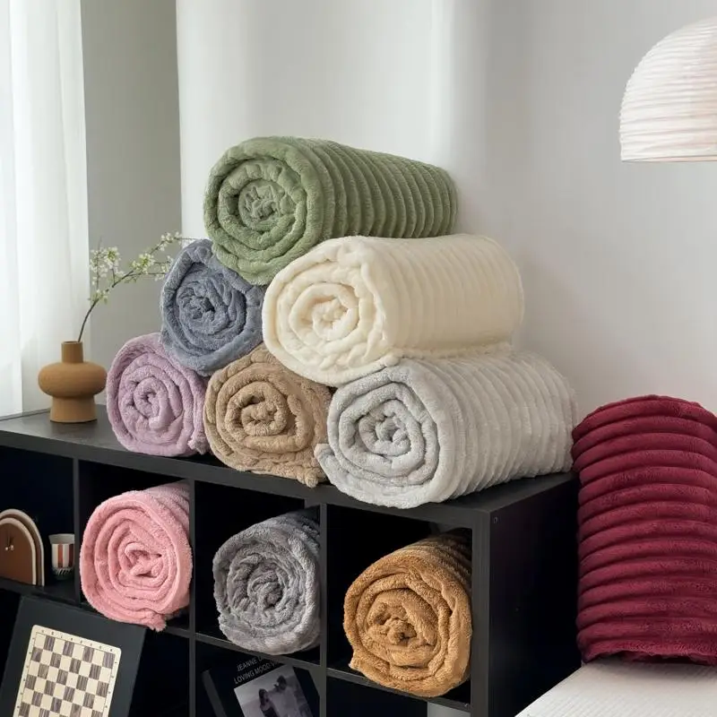 Solid Color Multifunctional Blanket, 1 Count Soft Comfortable Warm Throw, Skin-friendly Blanket for Bed Sofa Home Decor