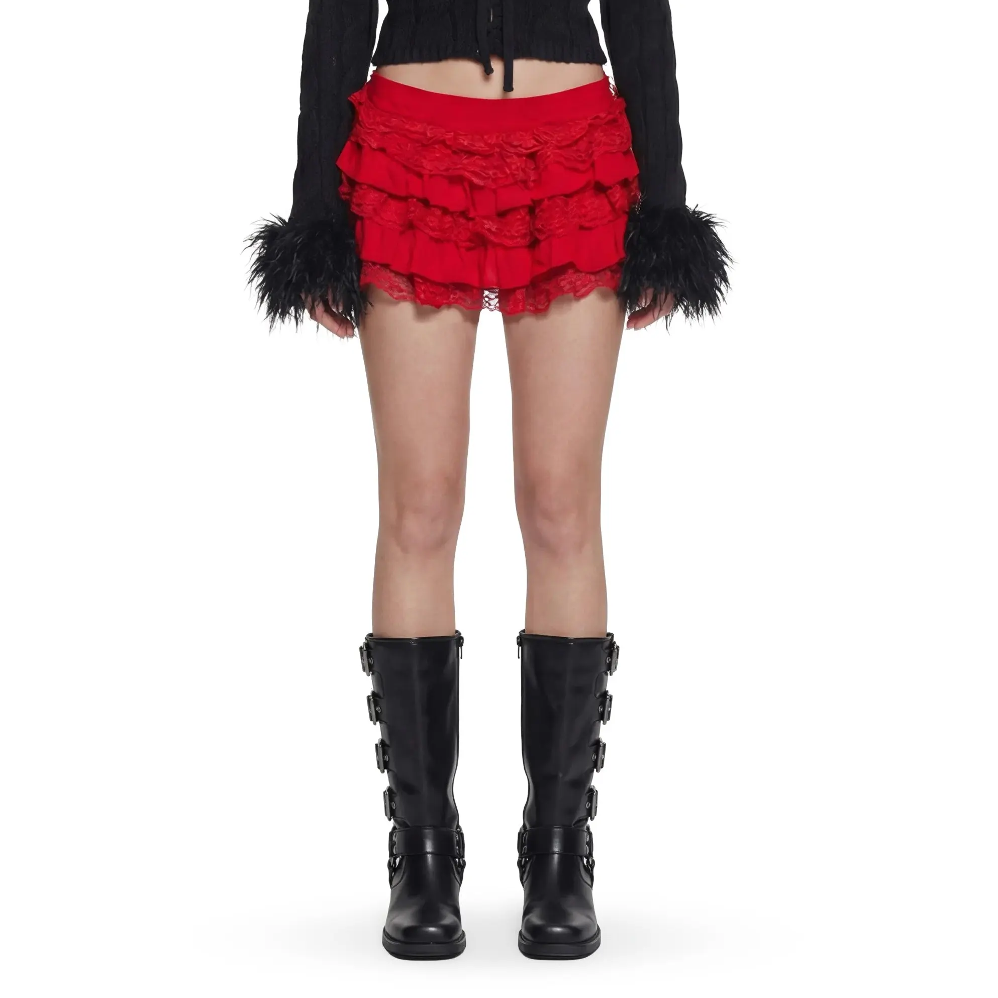 Darling Affection Ruffled Bloomers - Red