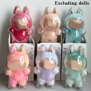 Acrylic Protective Case for Labu V2 Dolls, Dustproof Transparent Display Shell, Collectible Fashion Accessory, Birthday Gift Idea