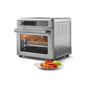 Digital Air Fryer, Stainless Steel Convection Oven w/Removable Crumb Tray,Silver