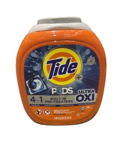 Tide PODS + Ultra OXI Laundry Detergent Pacs, 4-in-1 Detergent with Built-In Pre-Treaters, HE Compatible, 100 Count