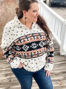 Aztec Half-Zip Pullover *Plus Size Included