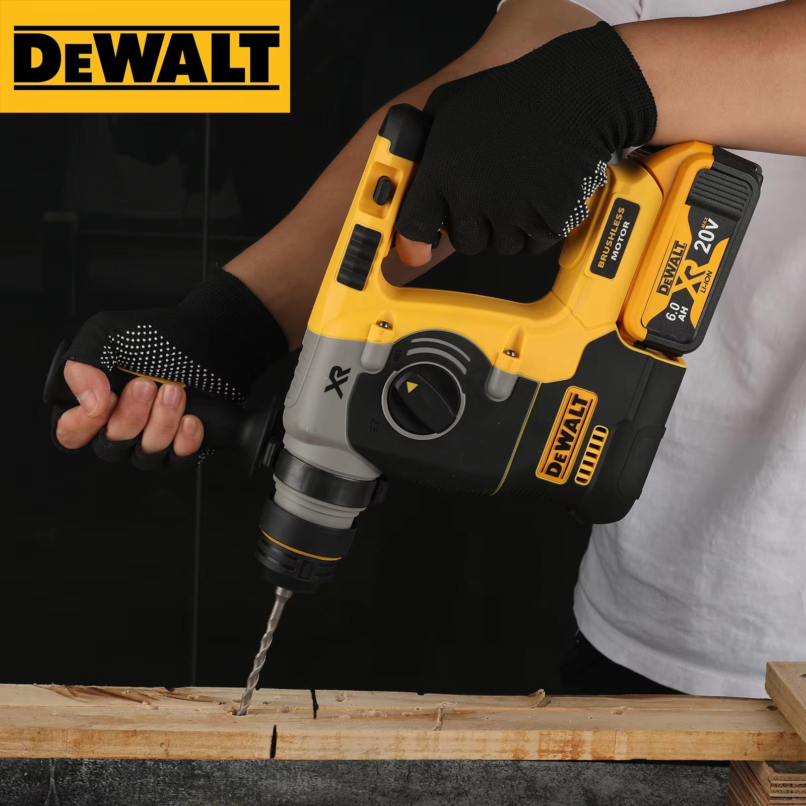 DEWALT DCH273 20V Brushless Cordless Rotary Hammer 2.1JImpact Energy with 6.0Ah Battery Power Tool for Concrete Brickand Stone Drilling Compact Rotary Hammer with 360 DegreeAuxiliary Handle and Stable Performance
