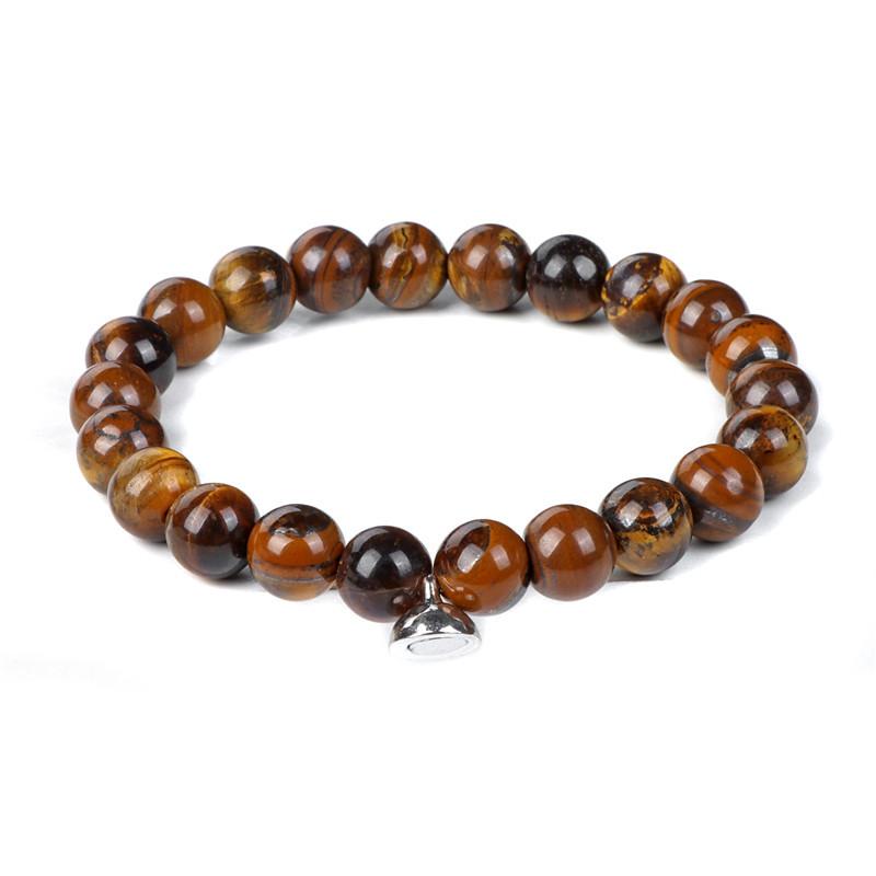 Lava Volcanic Stone Couple Magnetic-Clasp Bracelet Vintage And Versatile Style