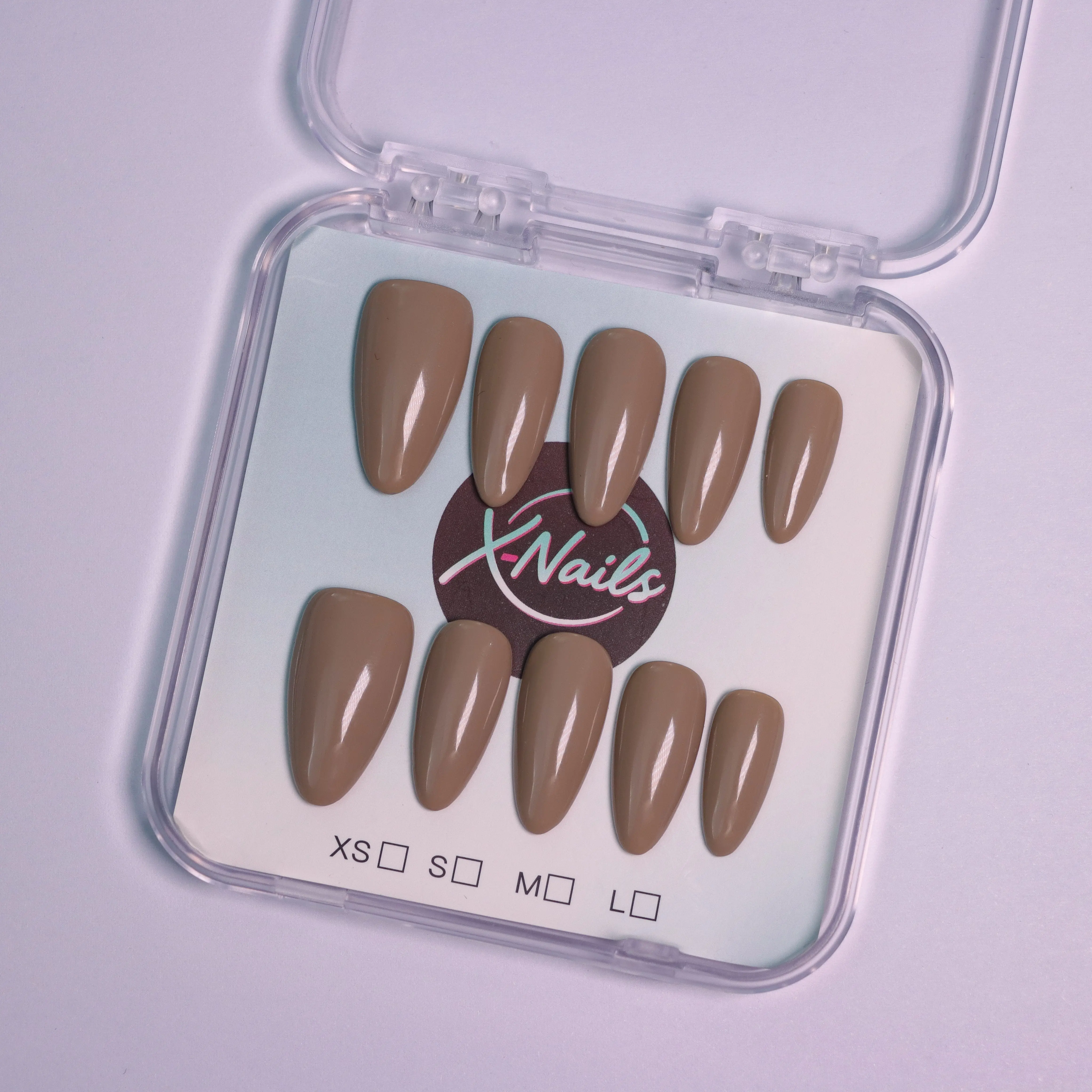 Xnails| Almond shape Solid Color Collection 10PCS Handmade Press on nails REUSABLE fake nails acrylic press nails