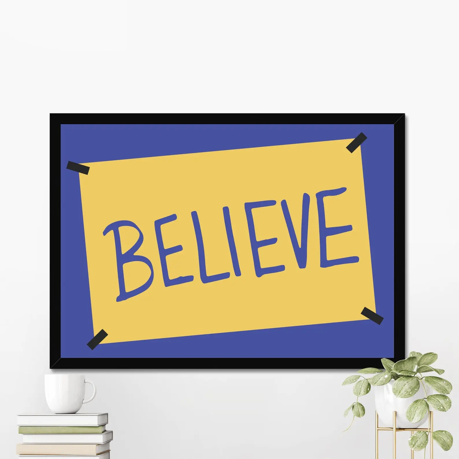 Believe Poster | Inspirational Sports Wall Print | Office Gym Home Decor | Fan Art Inspired by Ted Lasso unframed