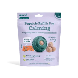 WOOF Calming Wellness Pops, Treat Refills for Pupsicle Interactive Dog Toy, Tasty Pops Infused with Soothing Ingredients