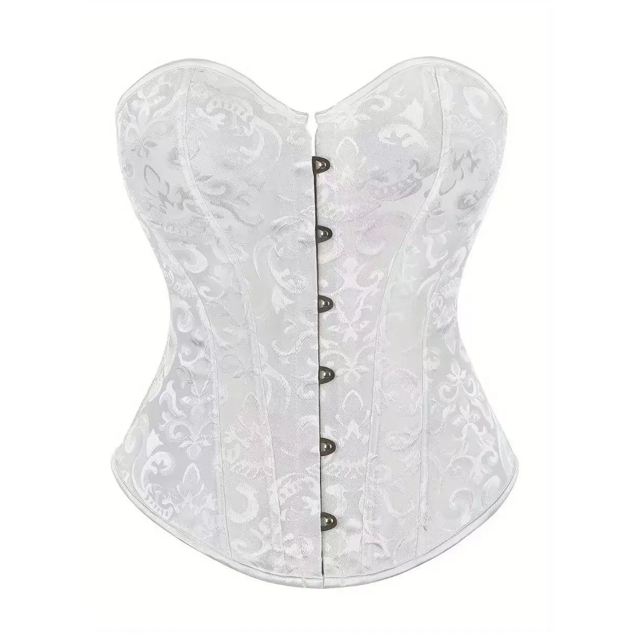 Vintage Floral Print Corset Top for Women, Tummy Control Bustier with Lace Up Ribbon for Fantasy Party, Valentines Day & Chinese New Year, Fairy