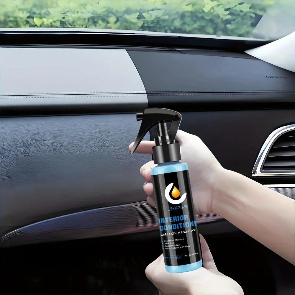 Plastic Renovator for Car Interior, Polish Liquid Gloss Protectant Leather and Trim Restorer, Car Cleaning Products, Interior Car Cleaner and Detailing Products, Valentine's Day Gift, Car Cleaning Spray, Car Detailer, Car Cleaning Supplies