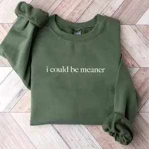 I Could Be Meaner Sweatshirt or T-shirt, Funny Sarcastic Humor Sweatshirt, Trendy Sweatshirt for Men and Women