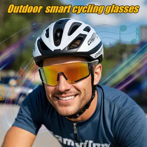 Smart Bluetooth Polarized Cycling Glasses Dual-Channel Stereo Sound Windproof Sandproof Sports Eyewear for Men & Women Bike Shades