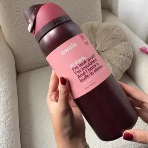 Owala Black Cherry 32 Tumbler - FreeSip Insulated Stainless Steel Water Bottle with Straw, BPA-Free Sports Water Bottle, Great for Travel