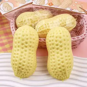 Novelty Peanut Squeeze Fidget Toy - Soft Slow Rebound Sensory Toy, Cute Food Squishy Gift for All Ages