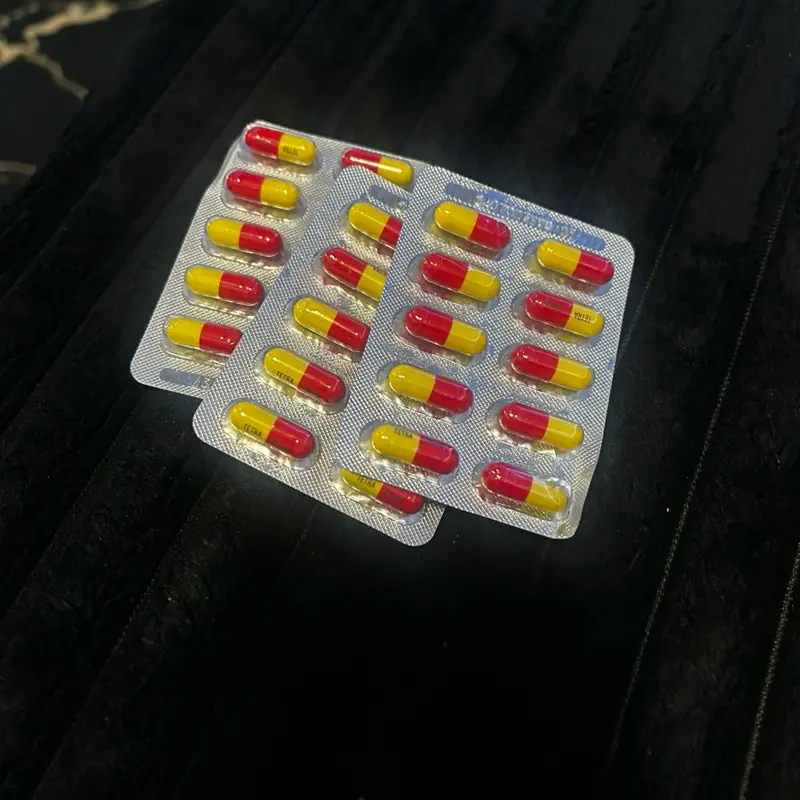 Health Capsules - Yellow and Red Dietary Supplement Pills 3 packs