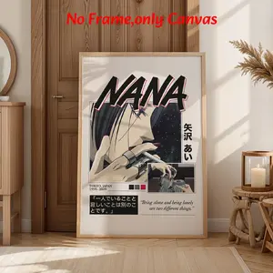 Anime Style Wall Arts Nana Posters, Manga Character Canvas Prints, Anime Wall Decor, Canvas Art Print for Living Room, Bedroom, Study, Gift, Unframed